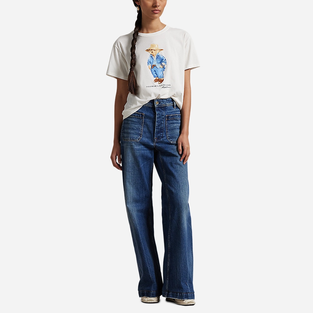 Polo Bear Cotton Jersey Tee - White