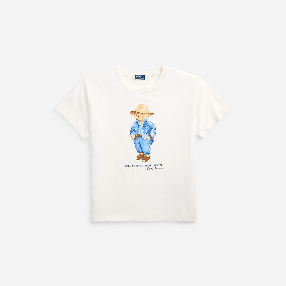 Polo Bear Cotton Jersey Tee - White