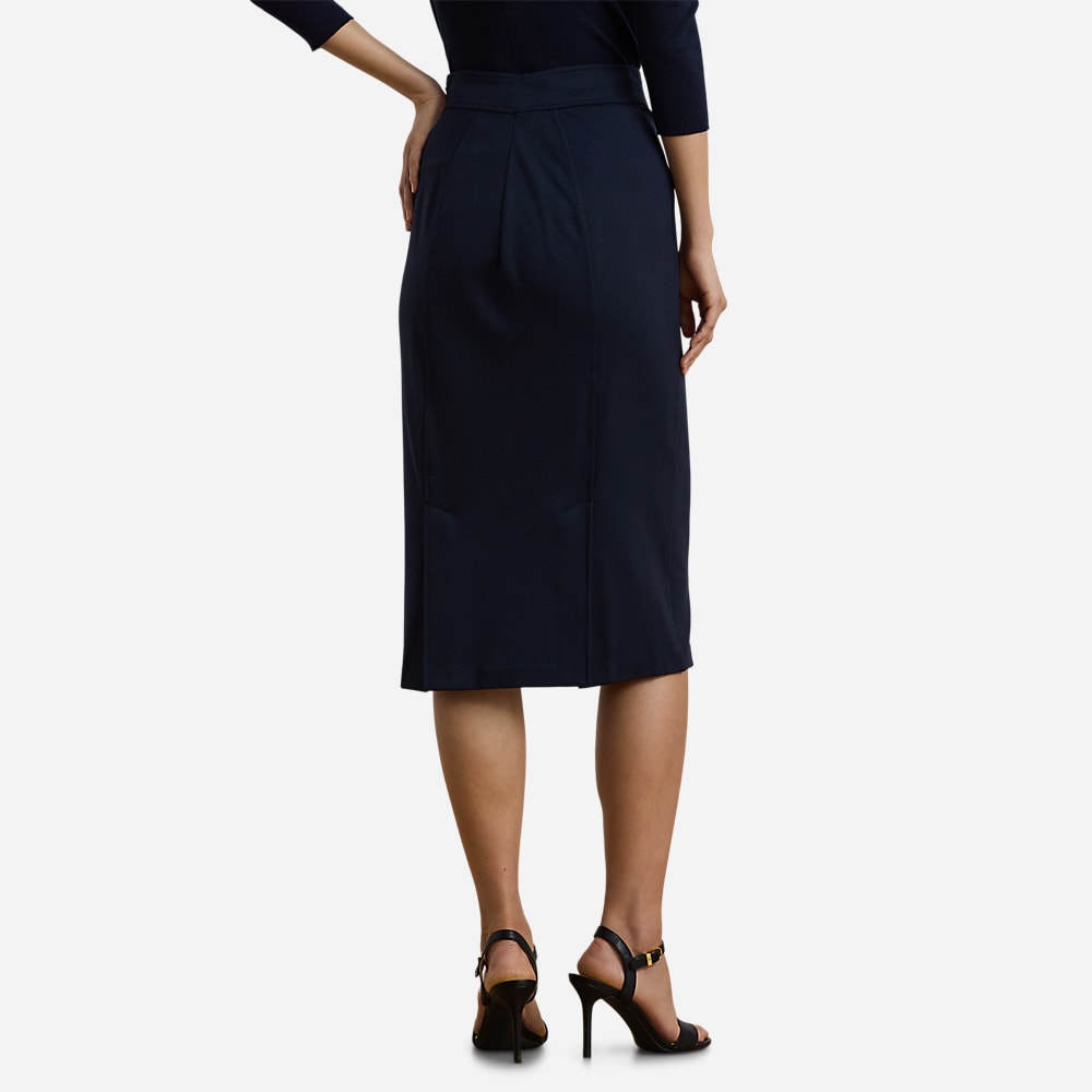 Ponte Sailor Pencil Skirt - Lauren Navy