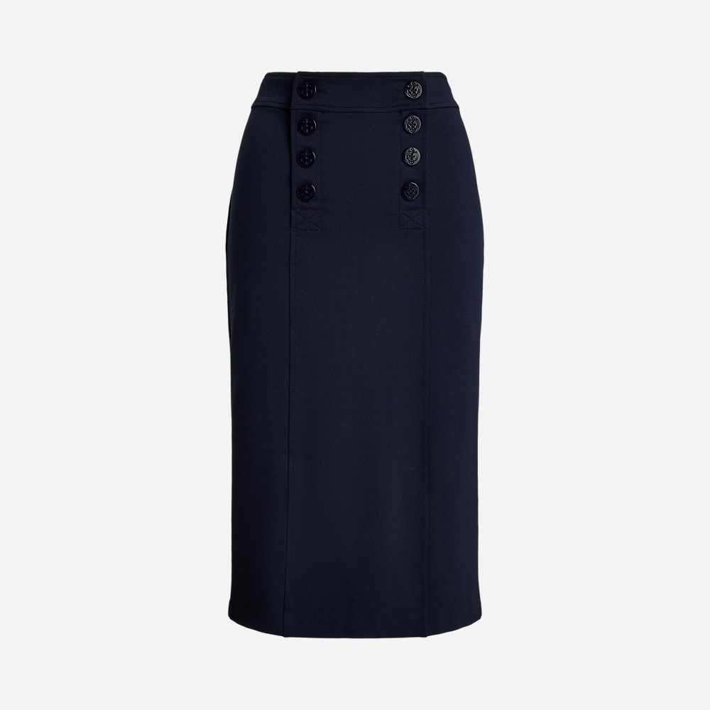 Ponte Sailor Pencil Skirt - Lauren Navy