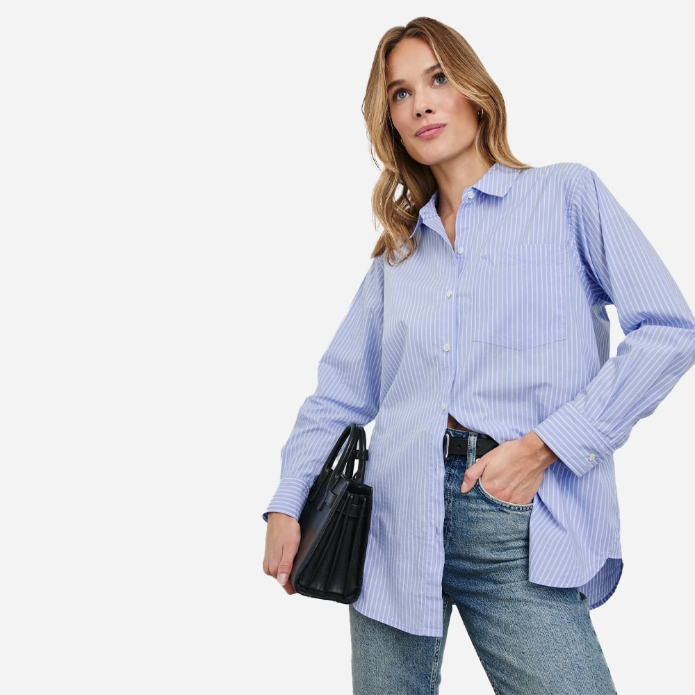 Elsa Shirt - Oxford White Stripe