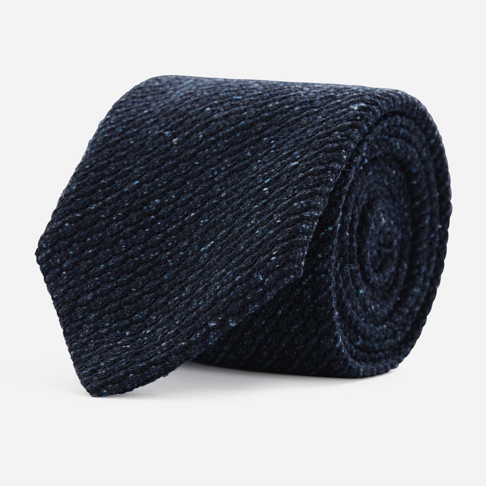 Tie Granadine Bottonato - Navy