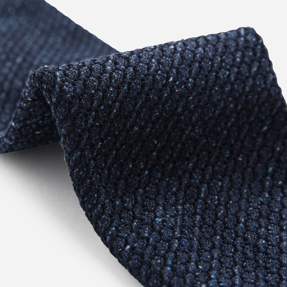 Tie Granadine Bottonato - Navy