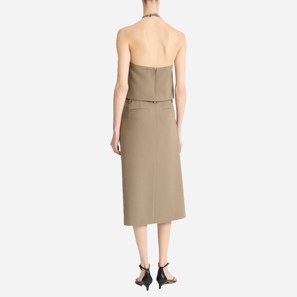 Belted Pencil Skirt - Oak Moss