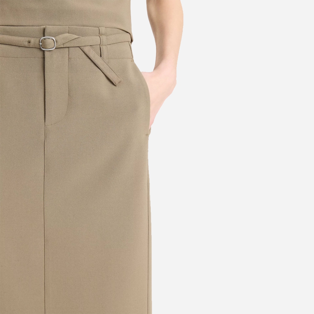 Belted Pencil Skirt - Oak Moss