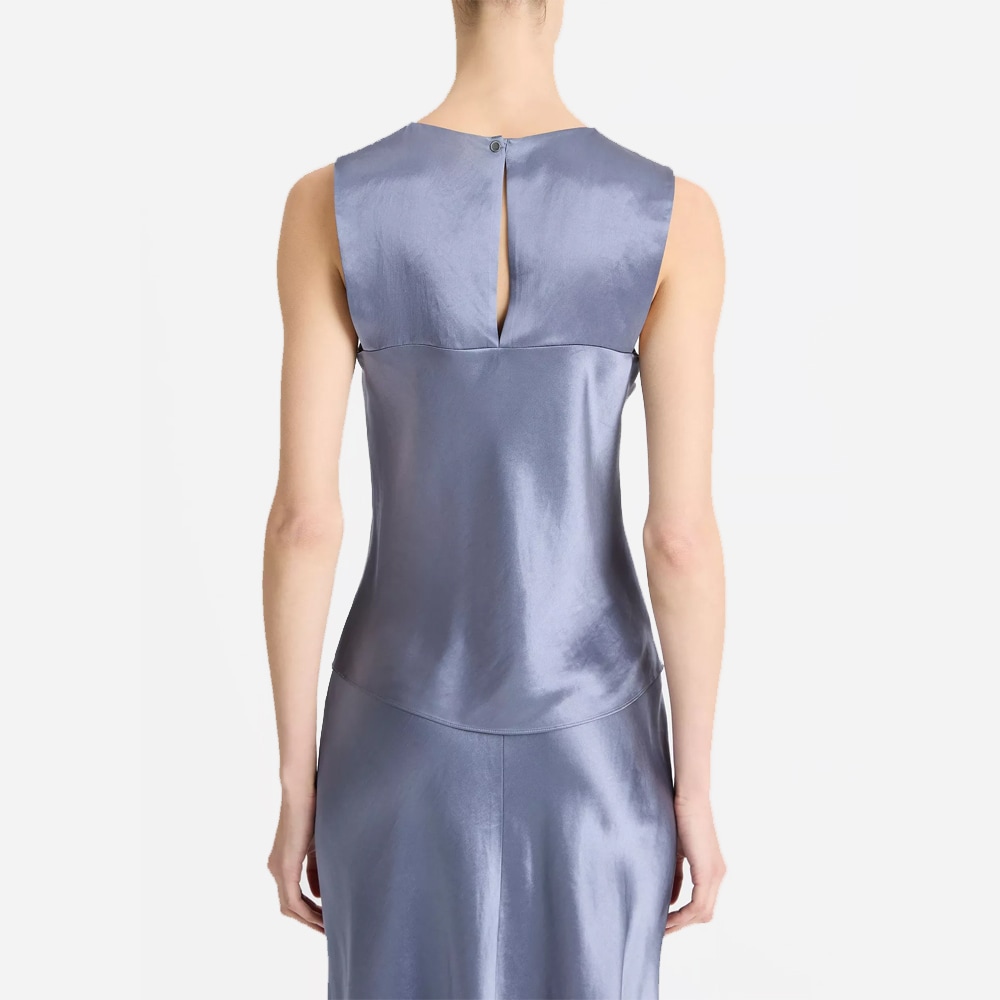 Satin Bias Shell - Mauve Thistle
