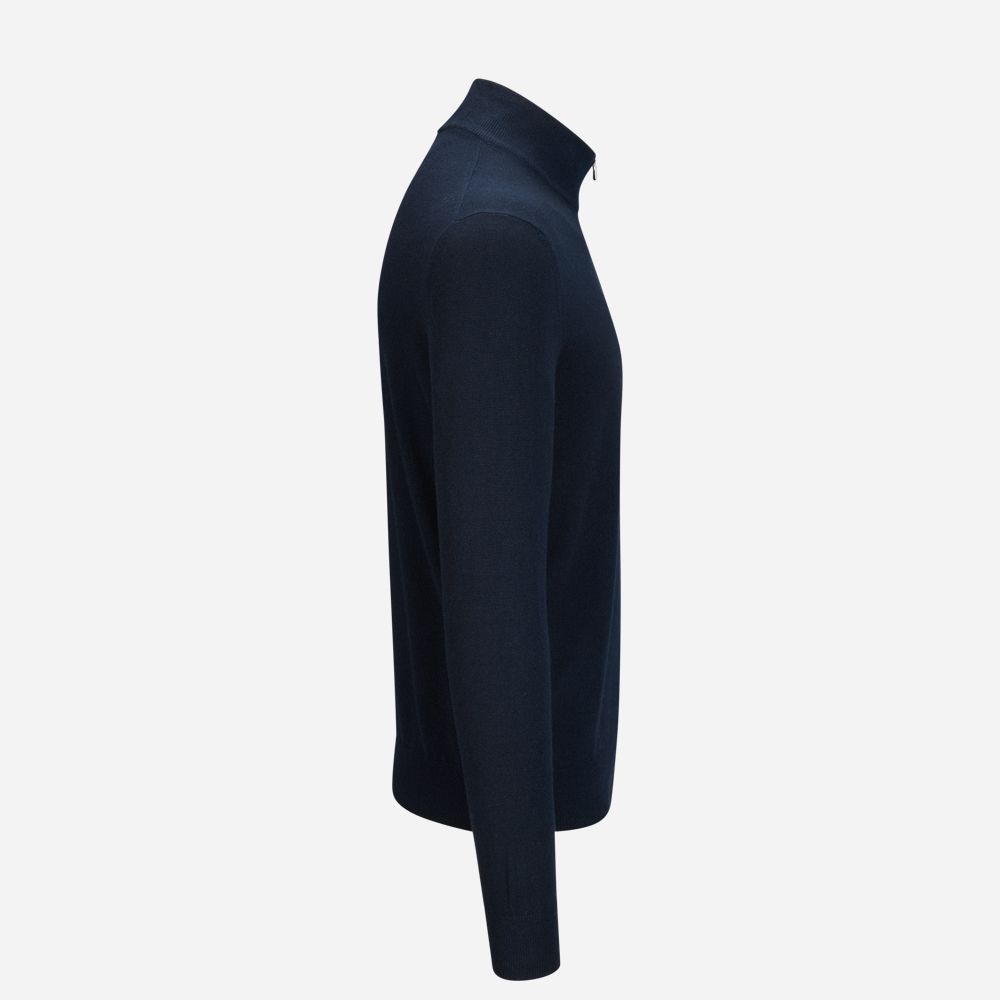 Half Zip Cashmere - Navy