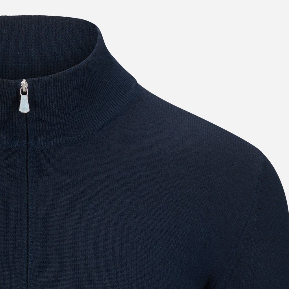 Half Zip Cashmere - Navy