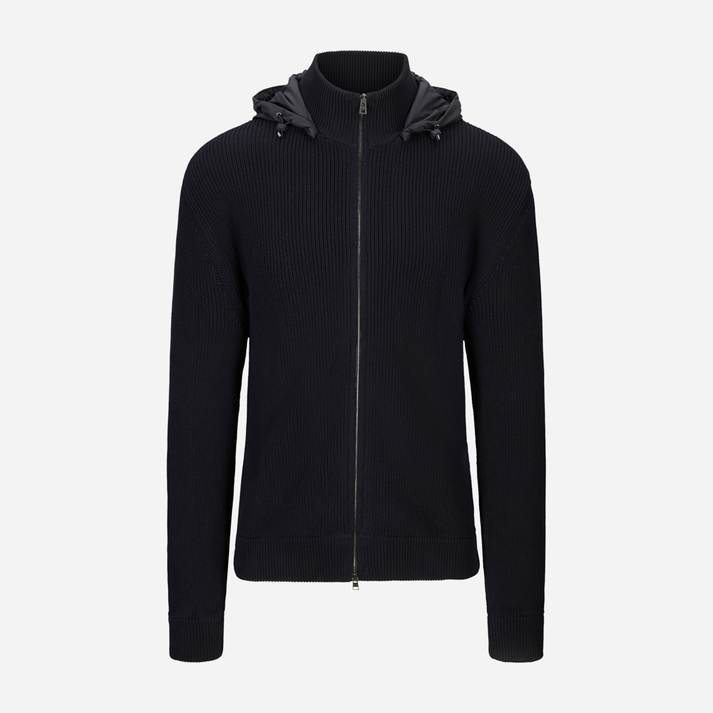 Full Zip Knit - Blue