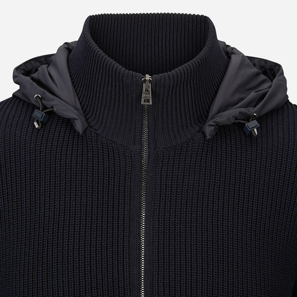 Full Zip Knit - Blue