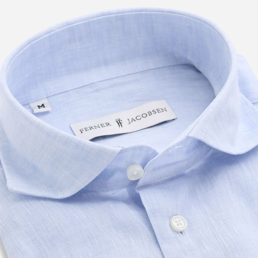 Regular Linen Shirt - Light Blue