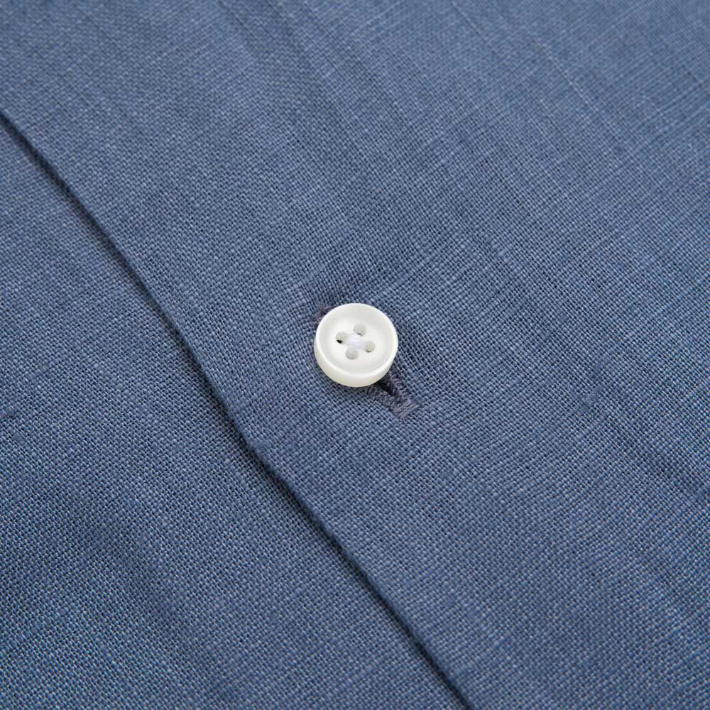 Regular Linen Shirt - Medium Blue