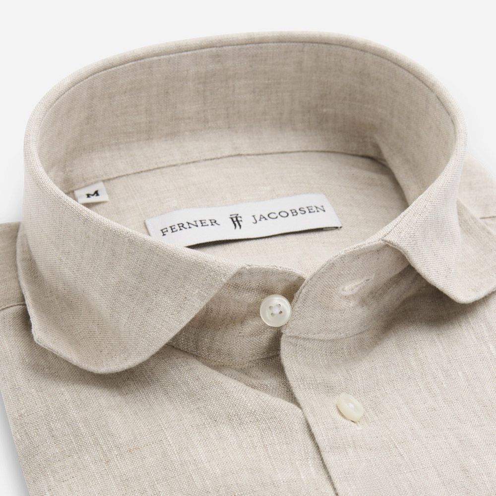 Regular Linen Shirt - Beige
