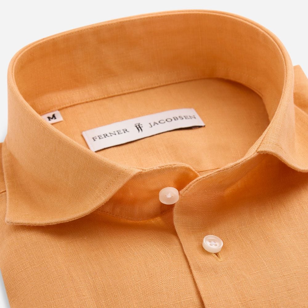 Regular Linen Shirt - Orange