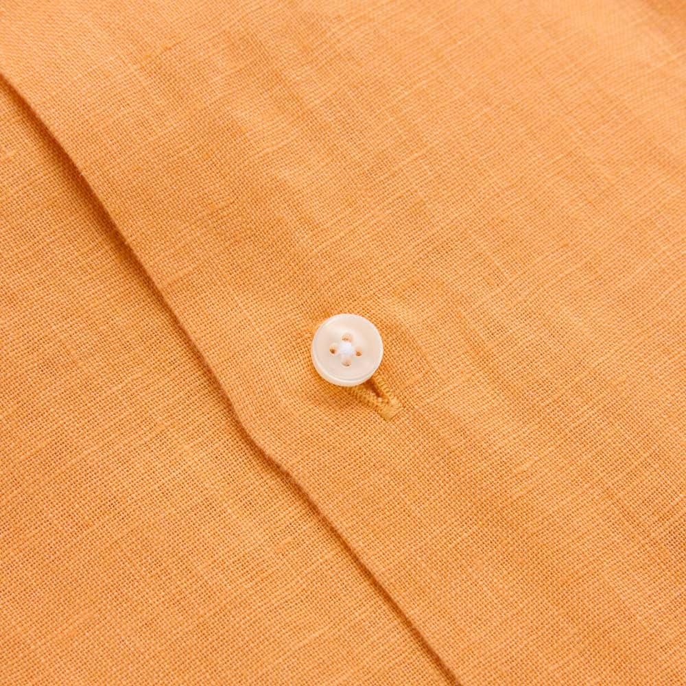 Regular Linen Shirt - Orange