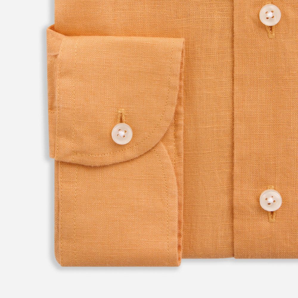 Regular Linen Shirt - Orange