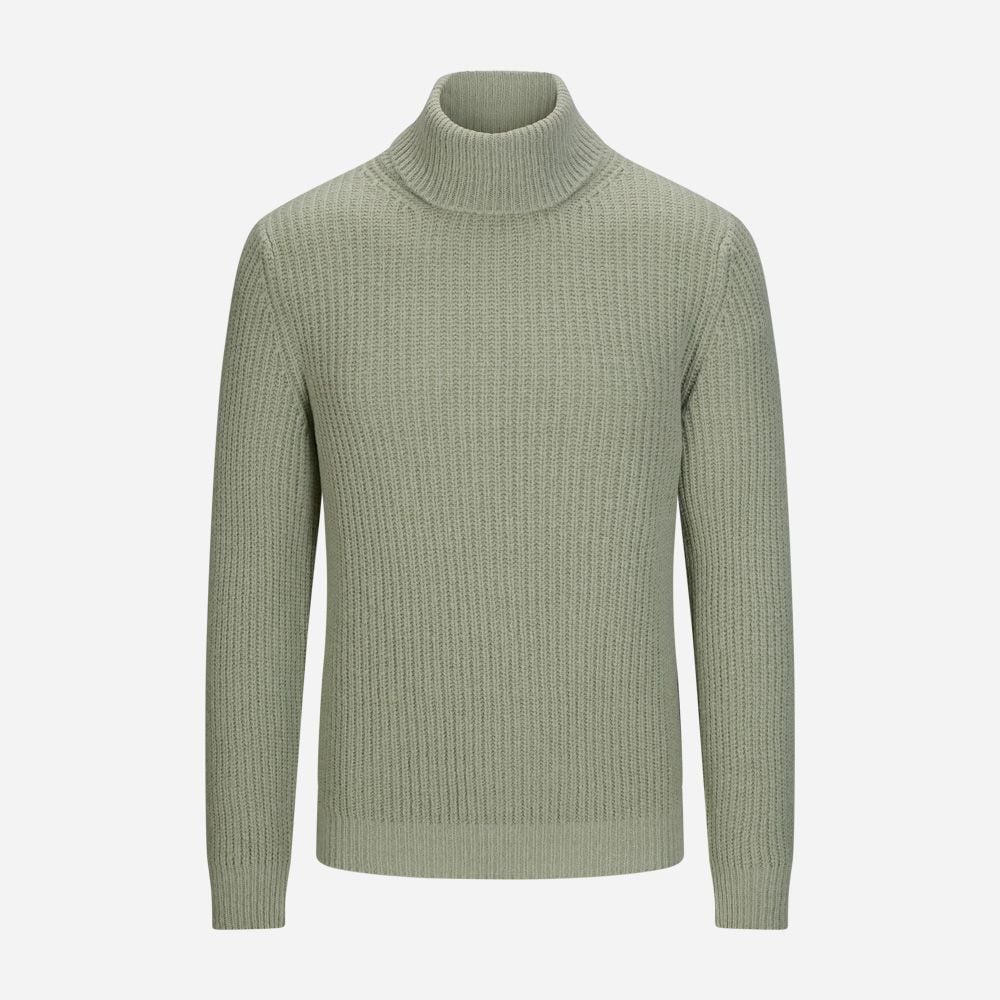 Turtle Neck  Rib - Green