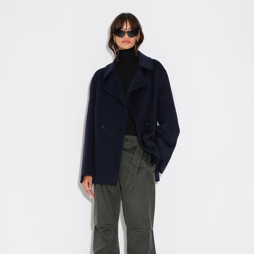 Felsa Wool Peacoat - Dk. Blue