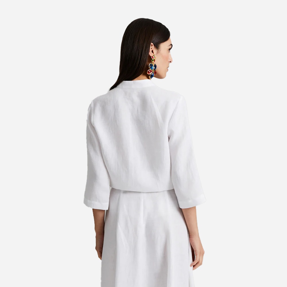 Ivette Linen Shirt - Brilliant White