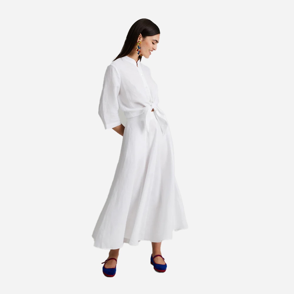 Ivette Linen Shirt - Brilliant White