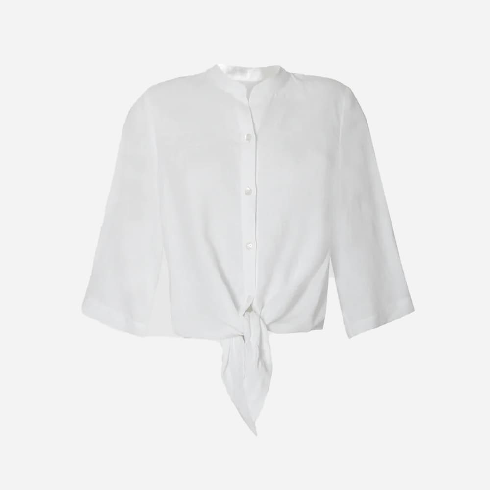 Ivette Linen Shirt - Brilliant White