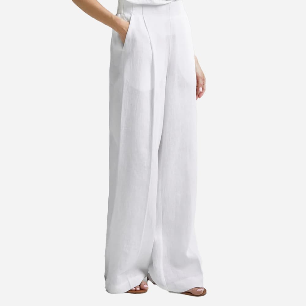Kamille Linen Trousers - Brilliant White