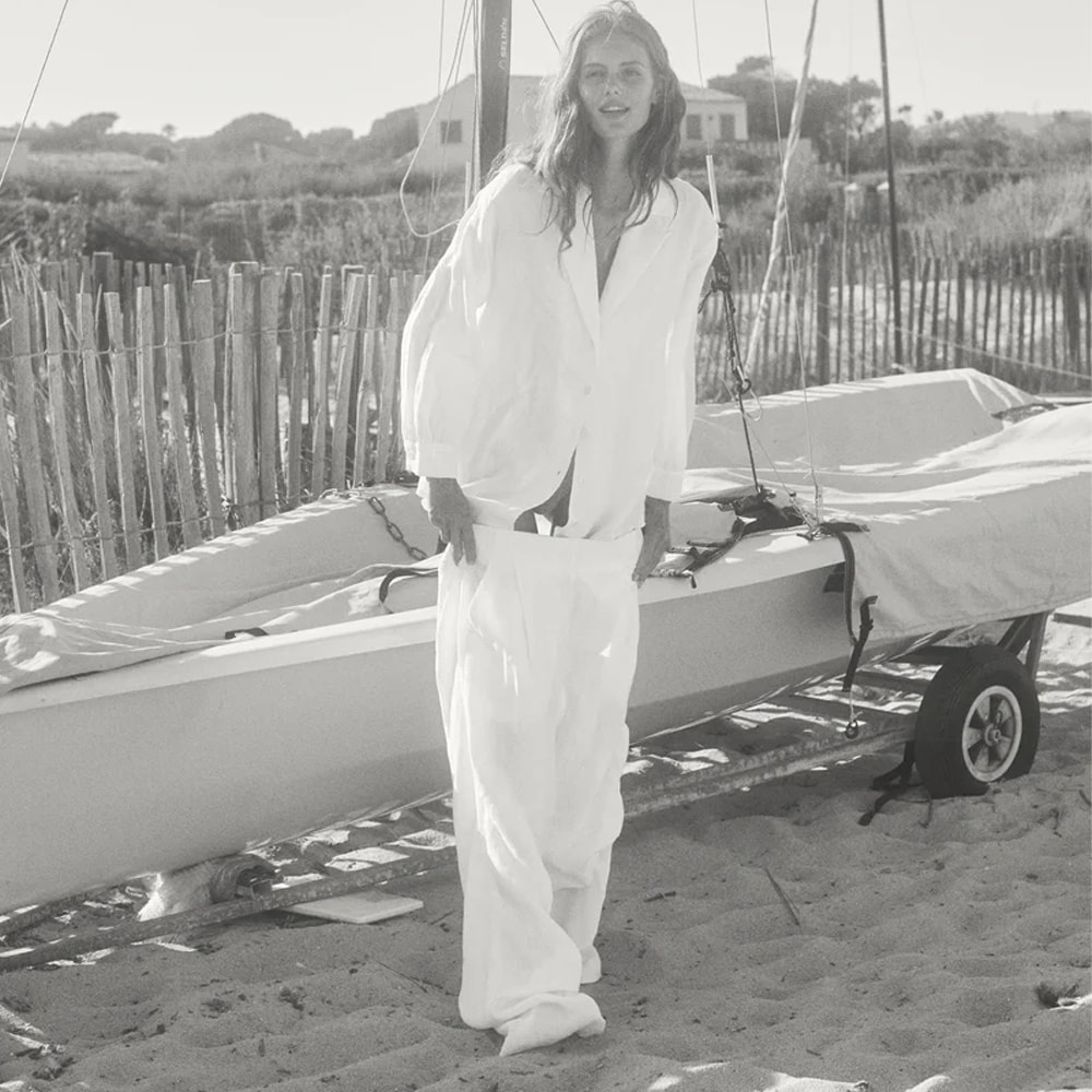 Kamille Linen Trousers - Brilliant White