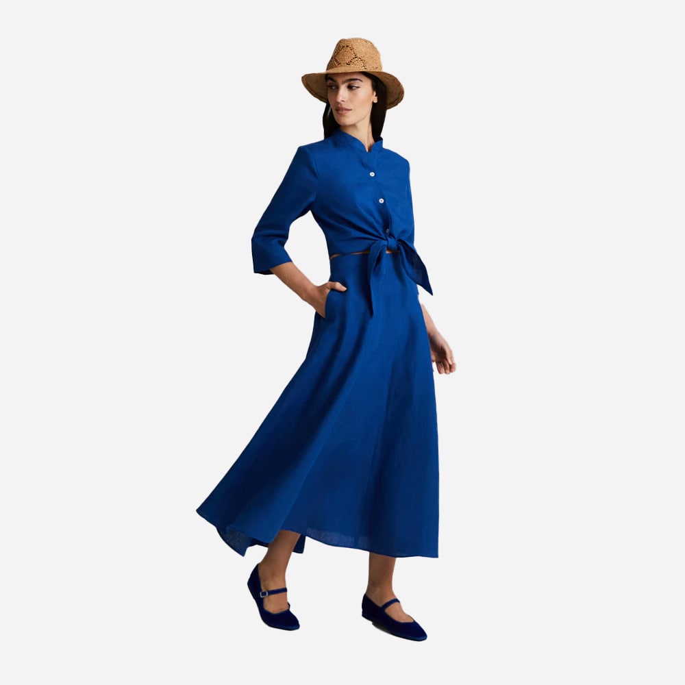 Ivette Linen Shirt - Mediterranean Blue