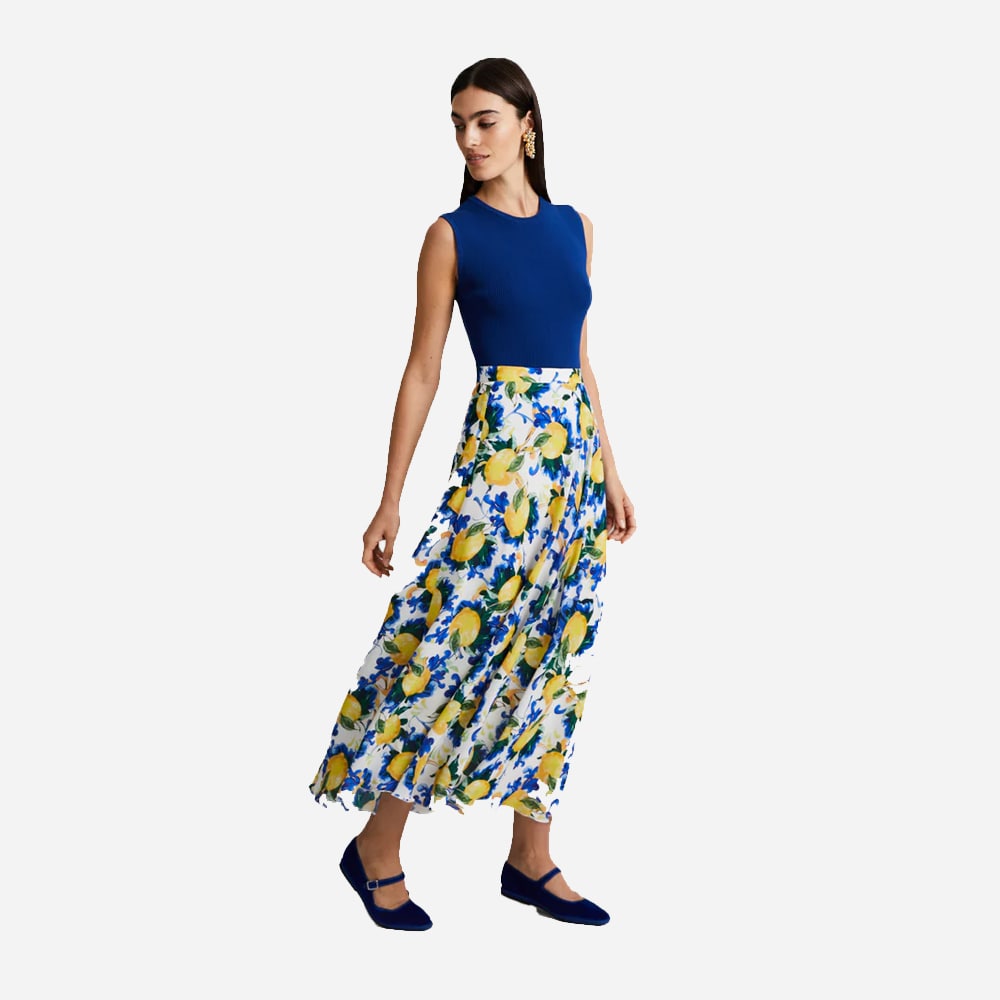 Griet Rib-Knit Top - Mediterranean Blue