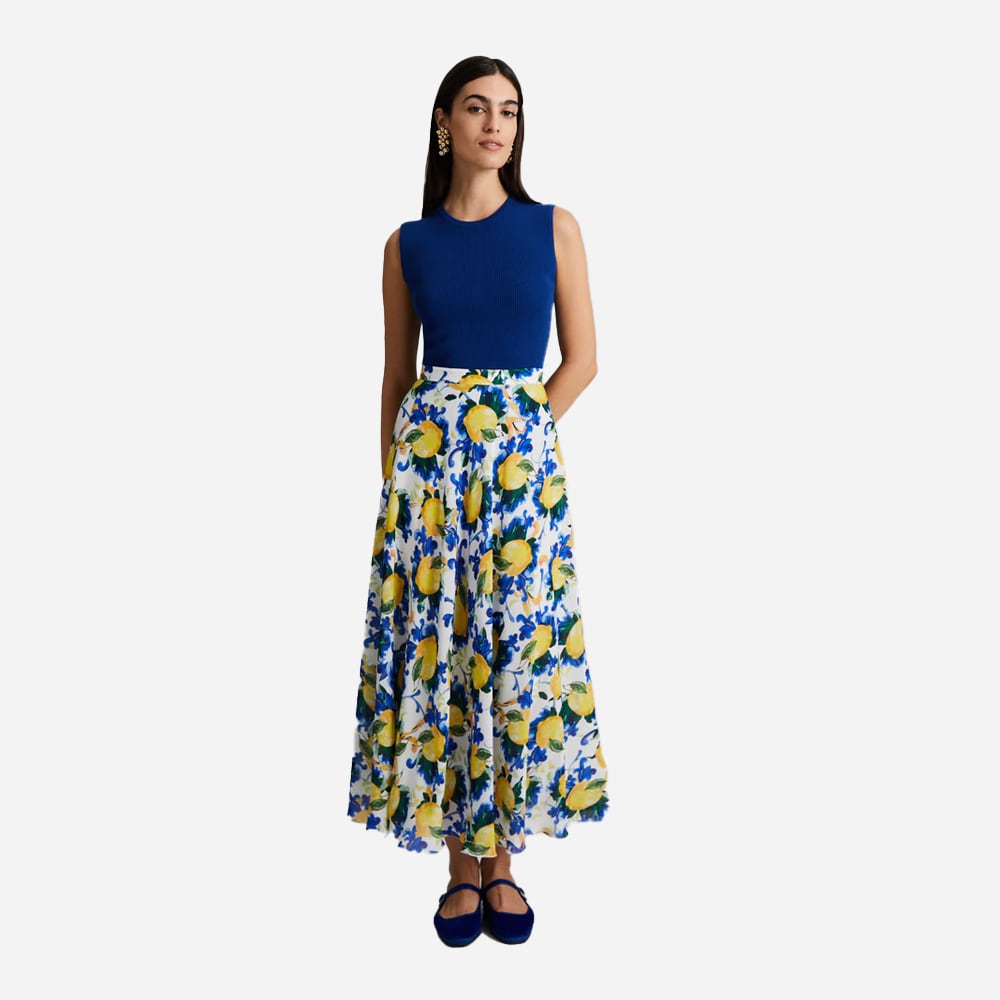 Griet Rib-Knit Top - Mediterranean Blue