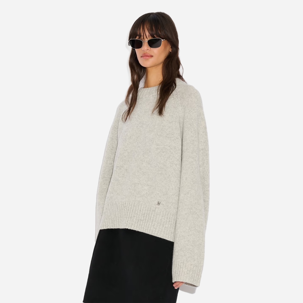 W. Wool Sweater - Lt Grey