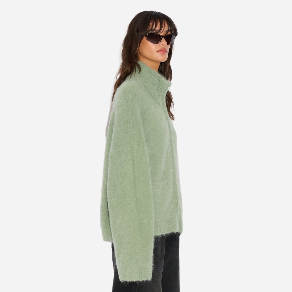 Tine Fluffy Cardigan - Green