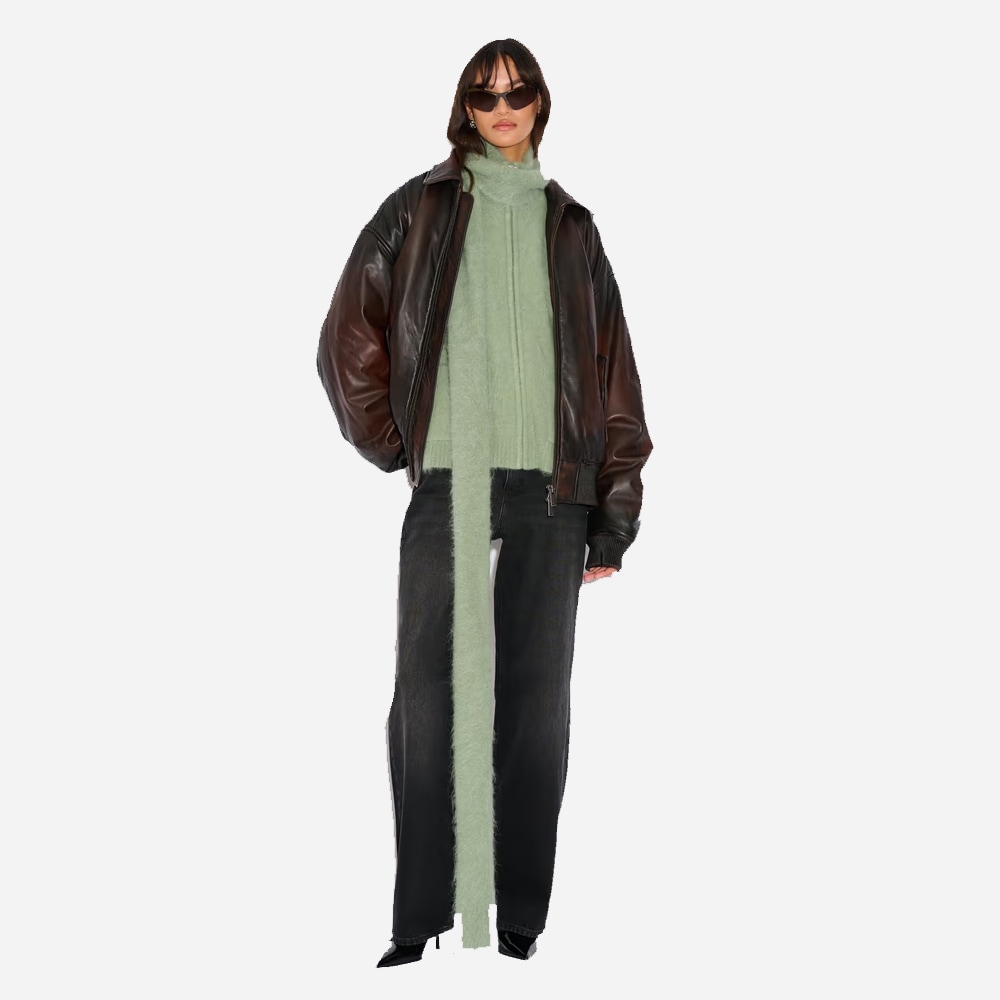 Tine Fluffy Cardigan - Green