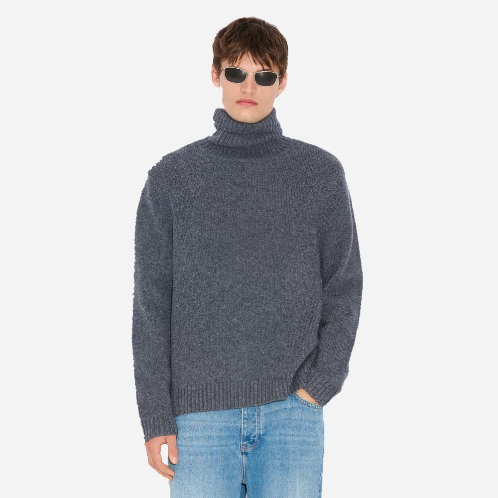 Wool Turtleneck - Blue