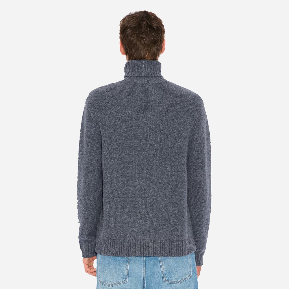 Wool Turtleneck - Blue