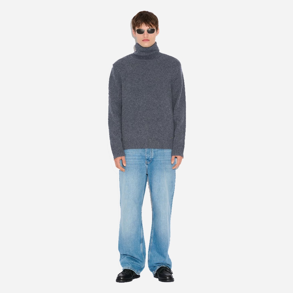 Wool Turtleneck - Blue