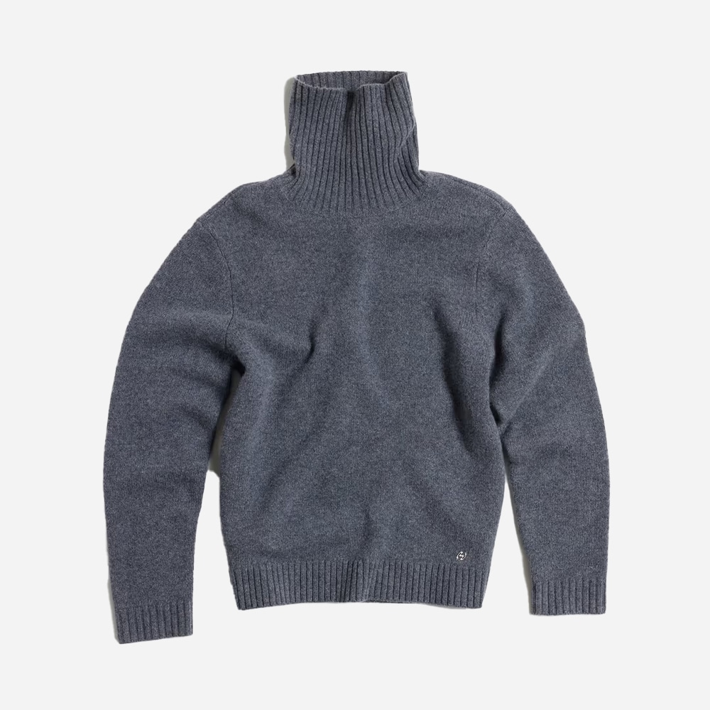 Wool Turtleneck - Blue