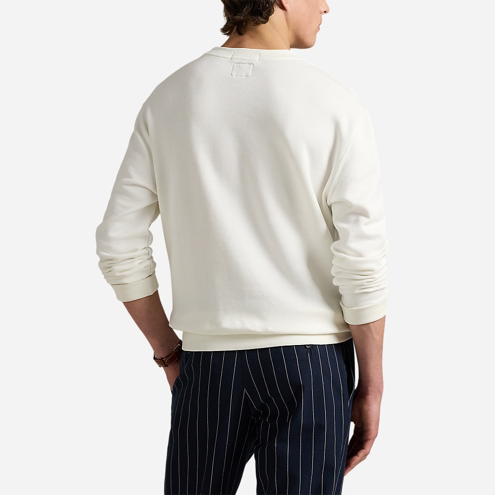Wimbledon Logo Fleece Sweatshirt - Deckwash White