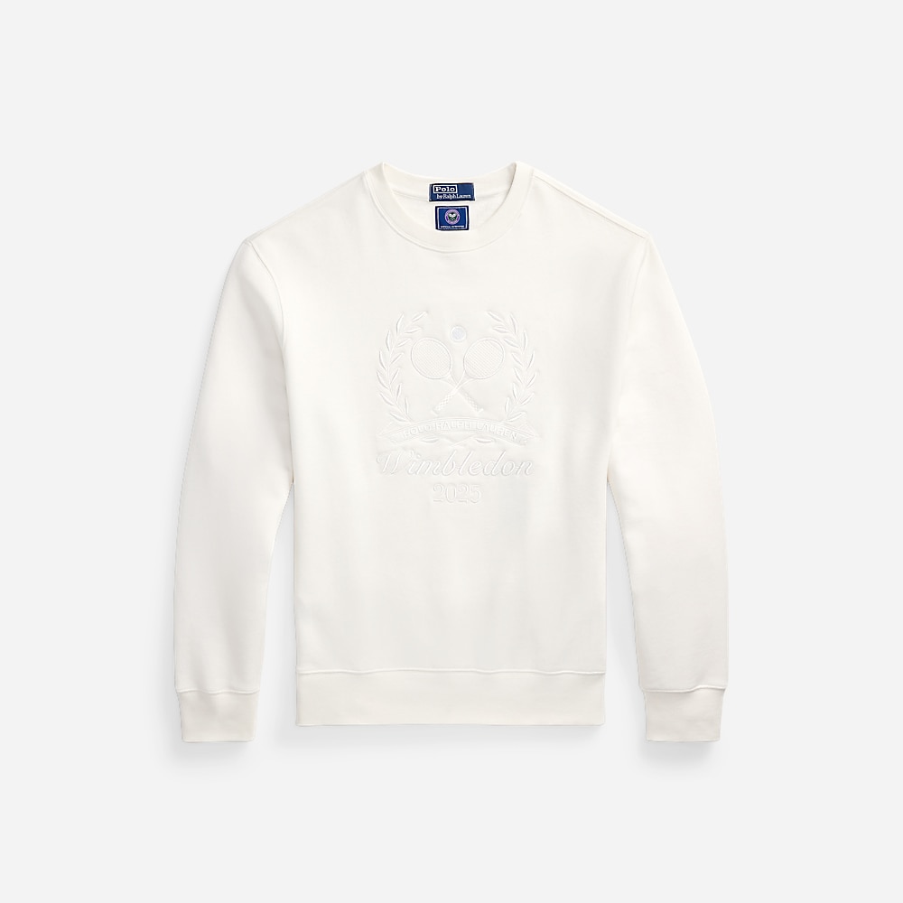 Wimbledon Logo Fleece Sweatshirt - Deckwash White