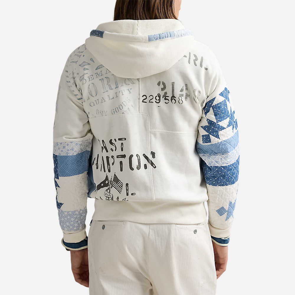 Vintage Fit Patchwork Fleece Hoodie - Nevis Multi