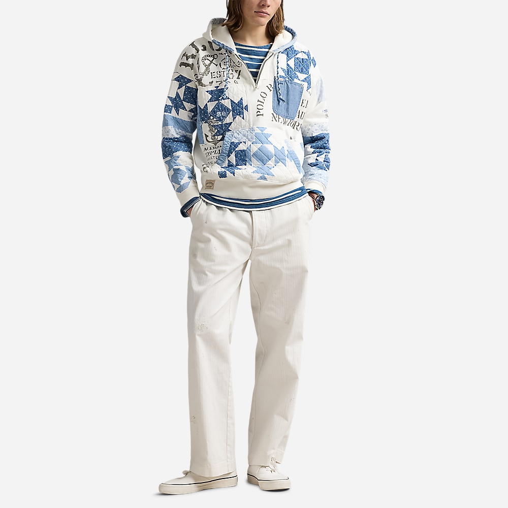 Vintage Fit Patchwork Fleece Hoodie - Nevis Multi