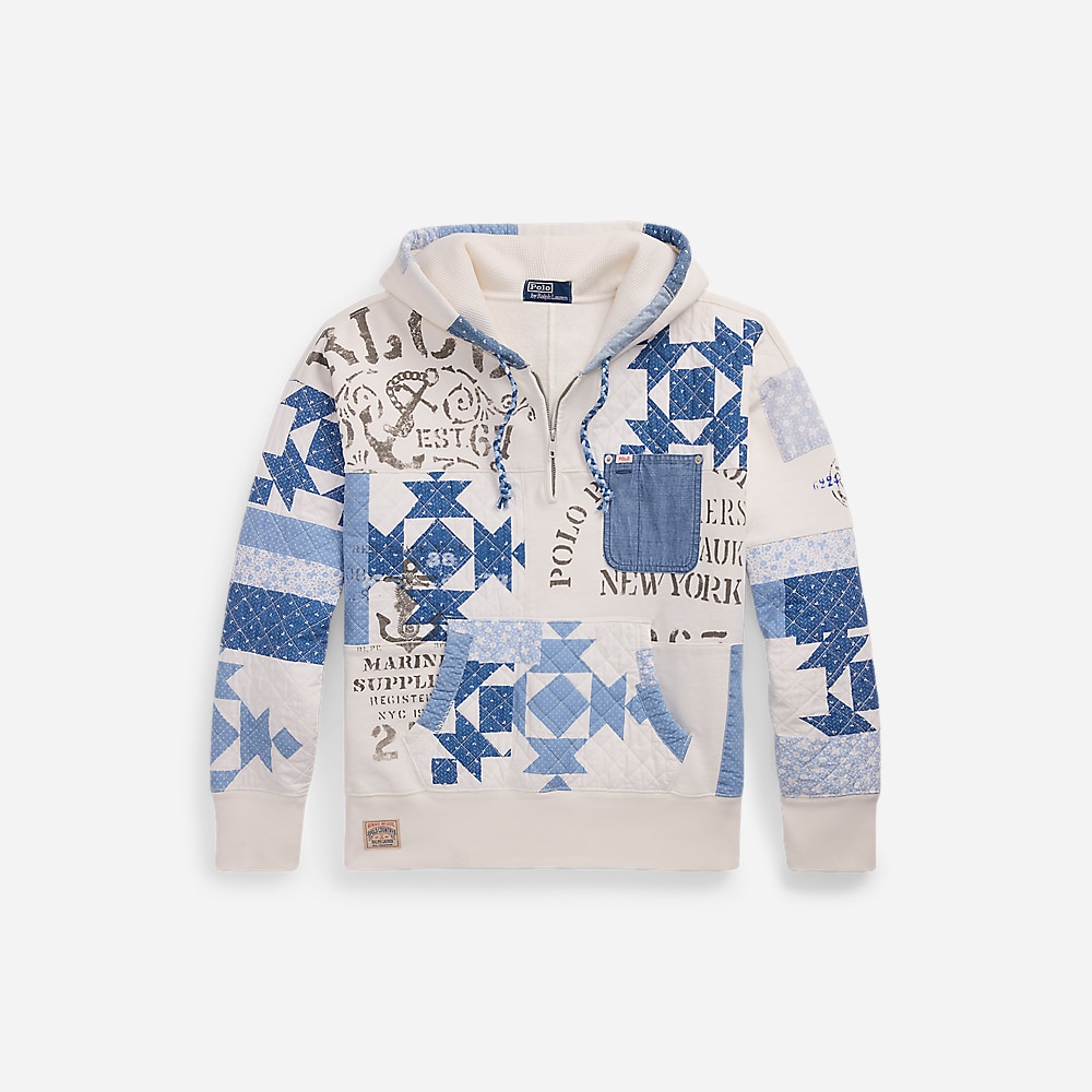 Vintage Fit Patchwork Fleece Hoodie - Nevis Multi