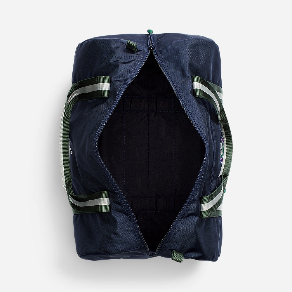 Wimbledon Striped-Trim Duffel - Refined Navy