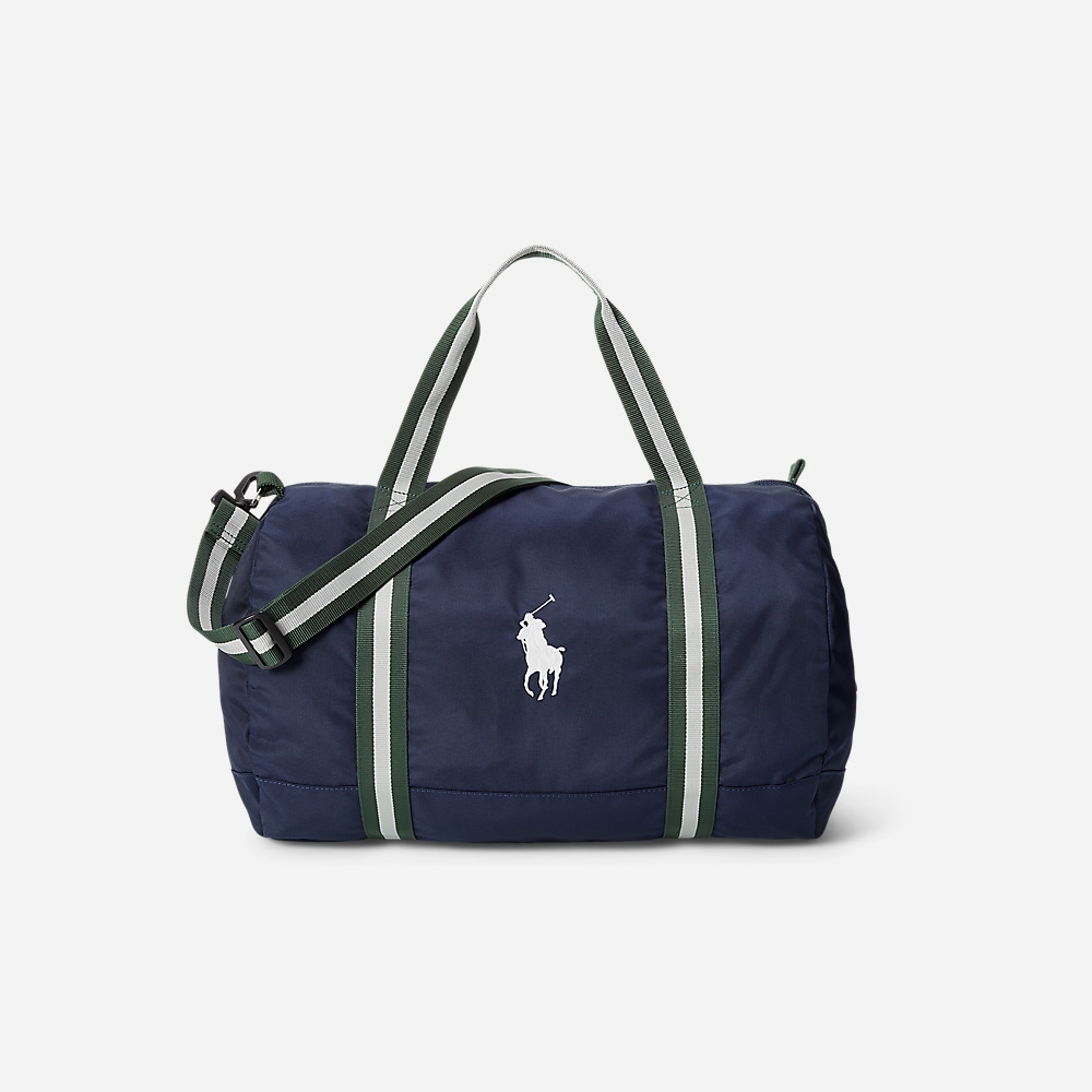 Wimbledon Striped-Trim Duffel - Refined Navy
