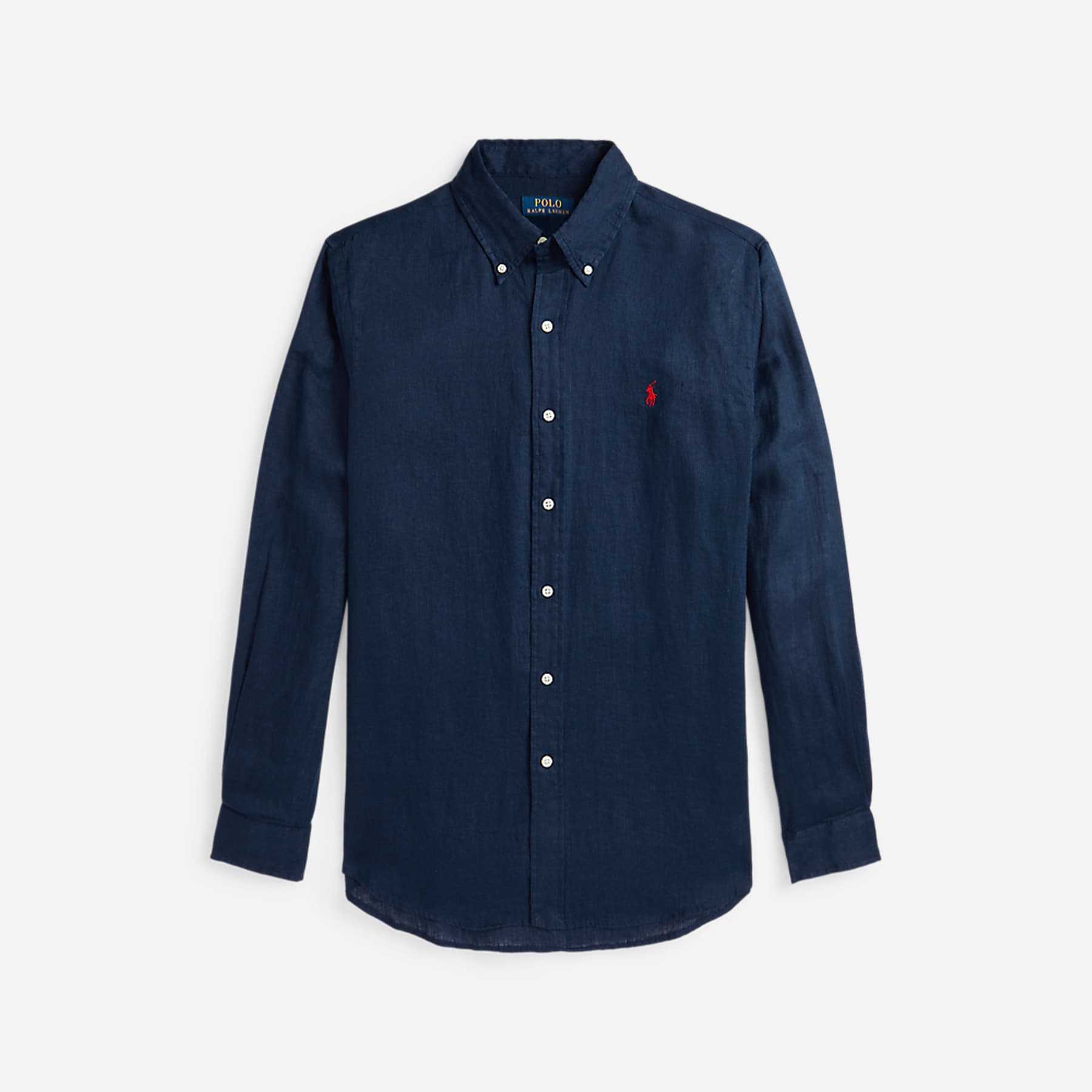 Slim Fit Linen Shirt - Newport Navy