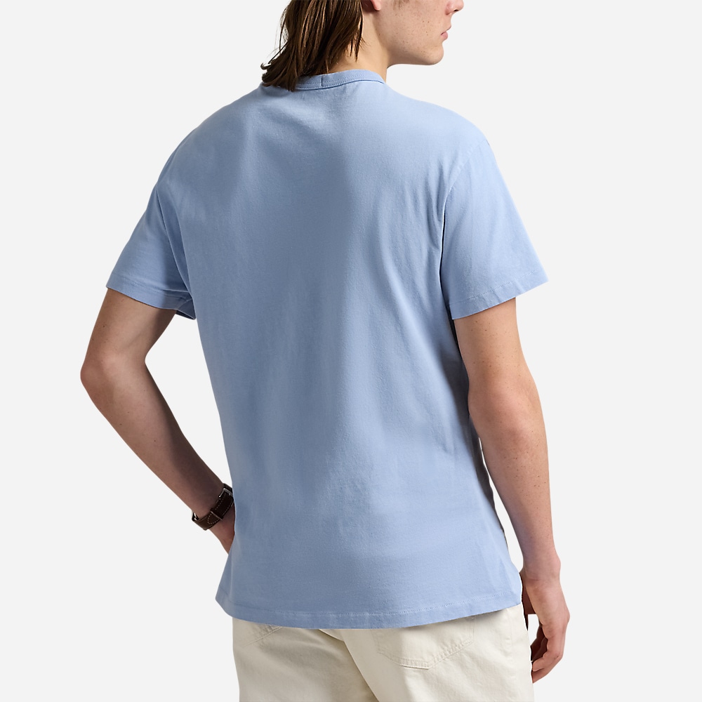Classic Fit Jersey Crewneck T-Shirt - Chambray Blue