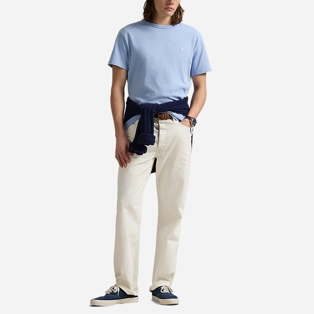 Classic Fit Jersey Crewneck T-Shirt - Chambray Blue