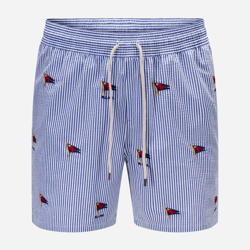 Traveler Classic Swim Trunk - Cruise Royal Seersucker Aoe