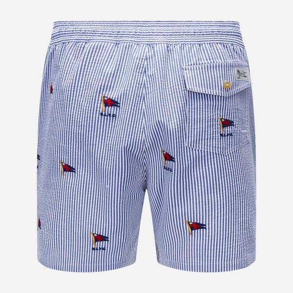 Traveler Classic Swim Trunk - Cruise Royal Seersucker Aoe
