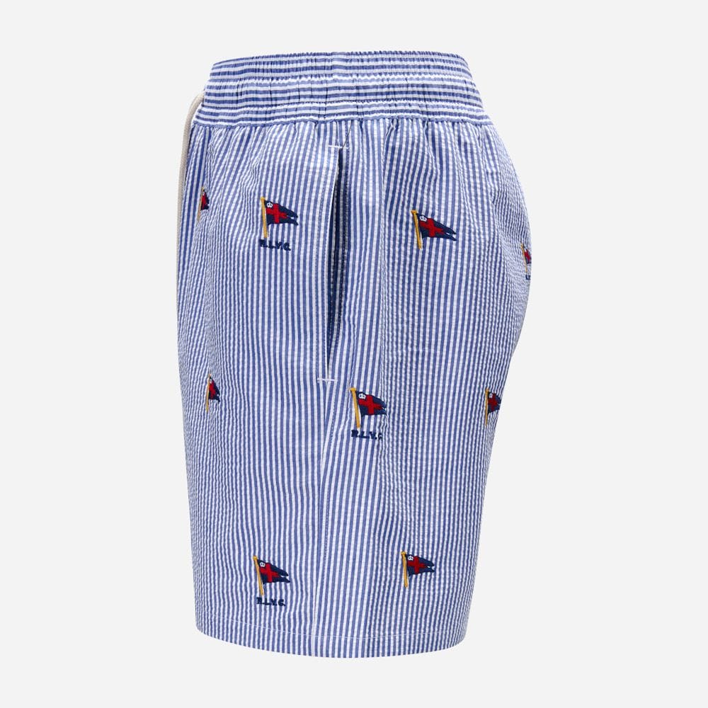 Traveler Classic Swim Trunk - Cruise Royal Seersucker Aoe